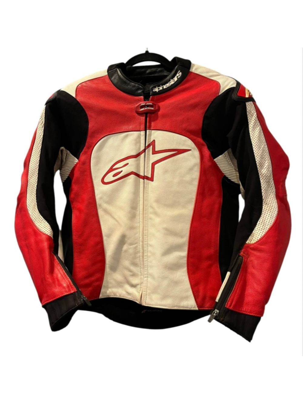 Alpinestars MX-1 Y2K VTG Leather Motorcycle Jacket Armored Size 38 Biker Men's